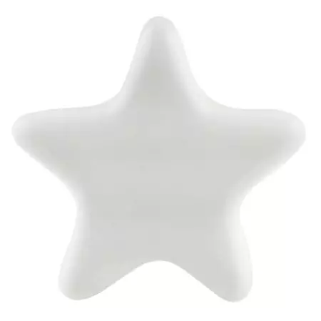 Solid White Star Ceramic Cabinet Knob